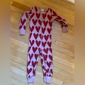 Heart Patterned Boden Onesie Pajamas